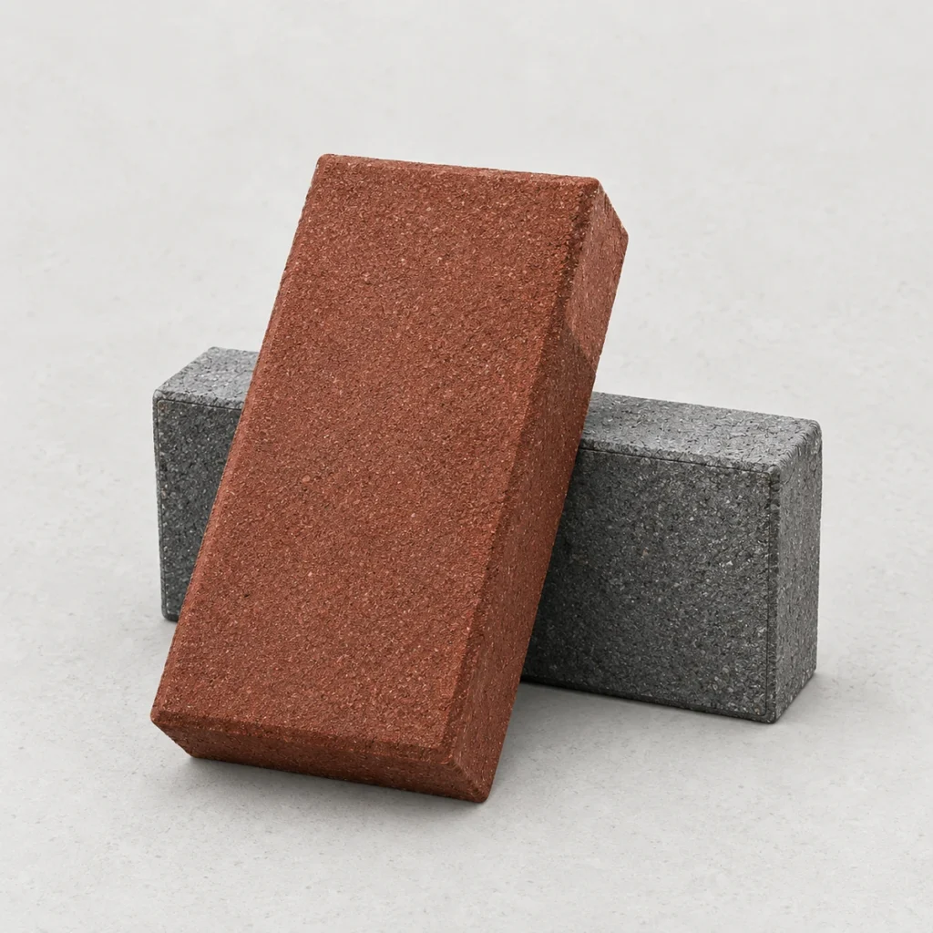 Plain paver block with smooth uniform surface