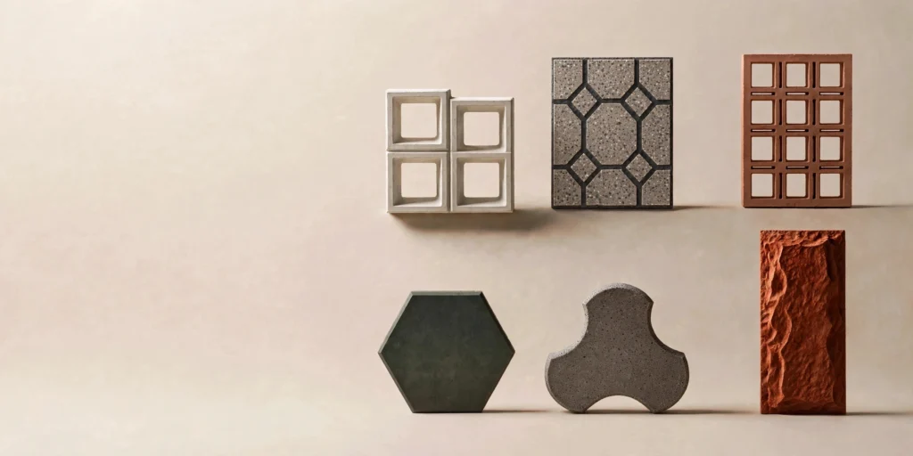 Premium tuff tiles, pavers and decorative concrete products display – Shah Tuff Tiles Karachi
