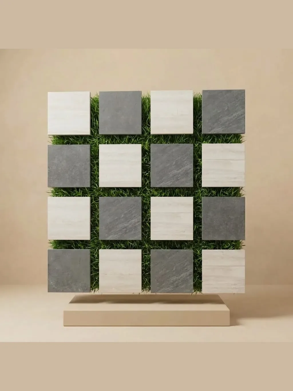 Checkerboard Lawn Pavers in Karachi - Shah Tuff Tiles