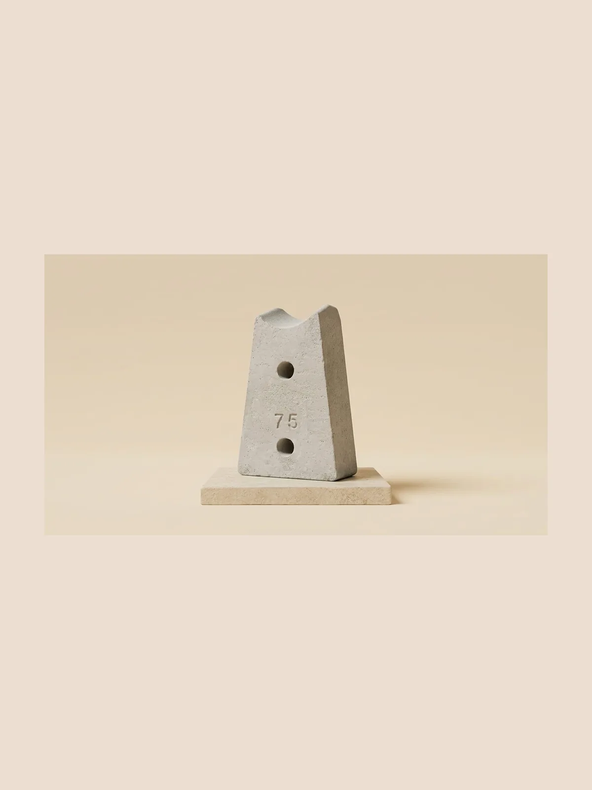 Concrete Tall Spacer 75 Grey Karachi - Shah Tuff Tiles