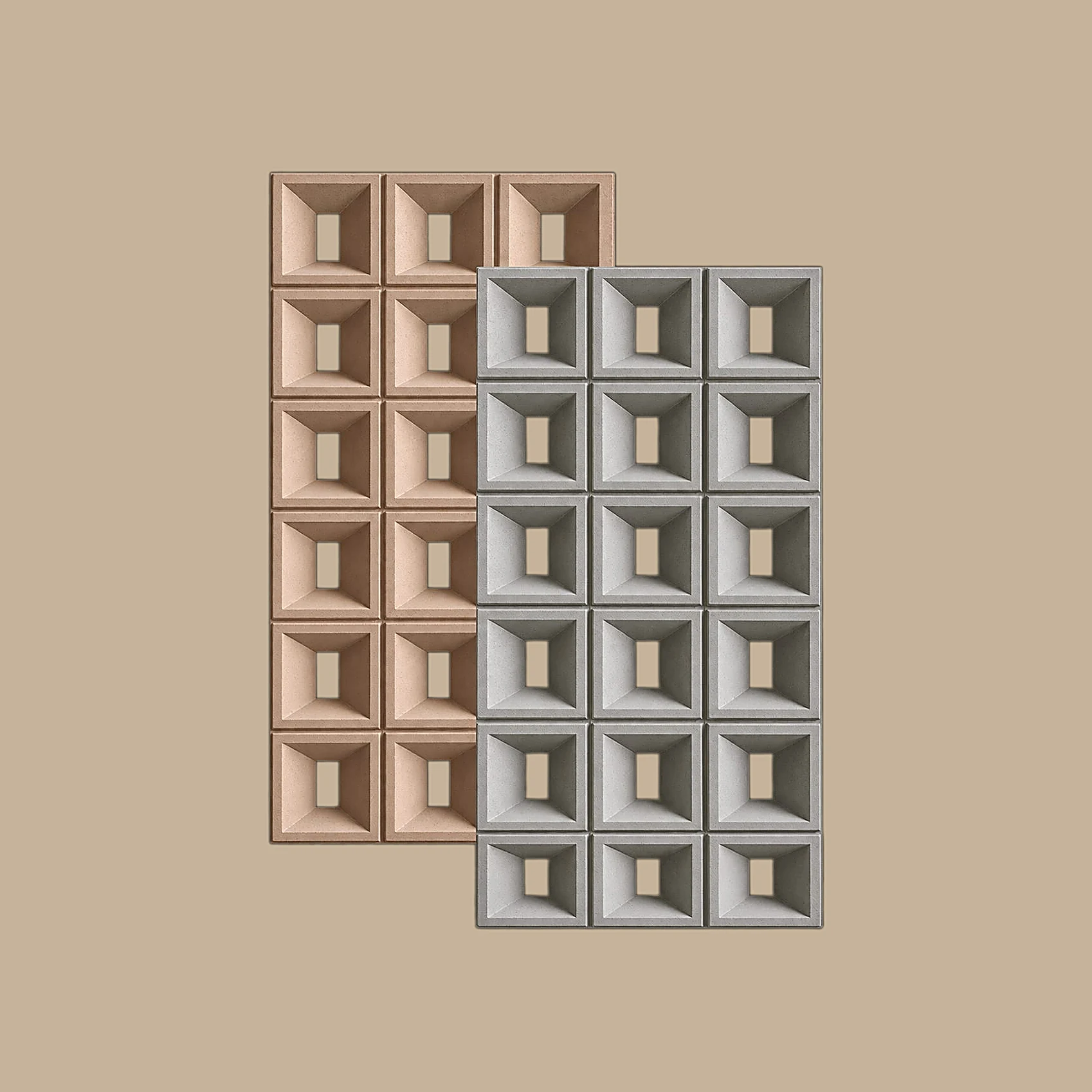 Cube Slot cement jali breeze block natural Karachi - Shah Tuff Tiles