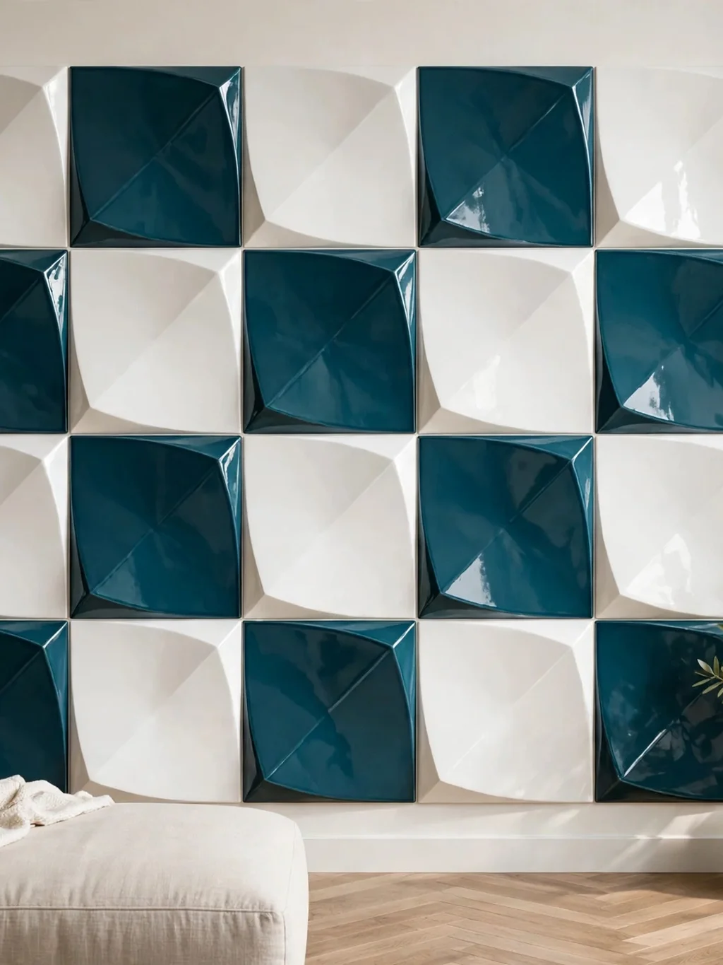 Curved Pillow 3D Decorative Wall Tiles colorful