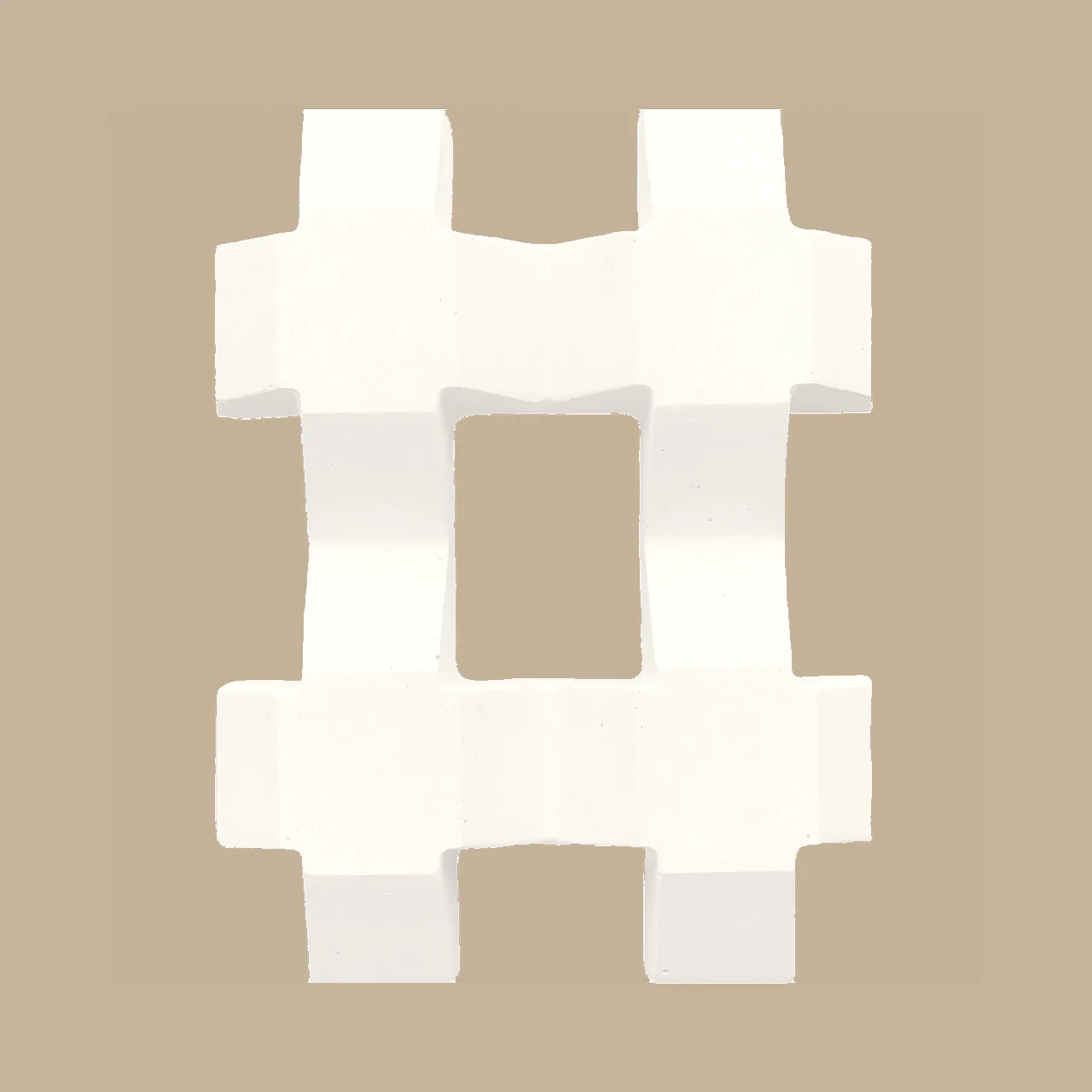 H-Block cement jali breeze block white Karachi - Shah Tuff Tiles