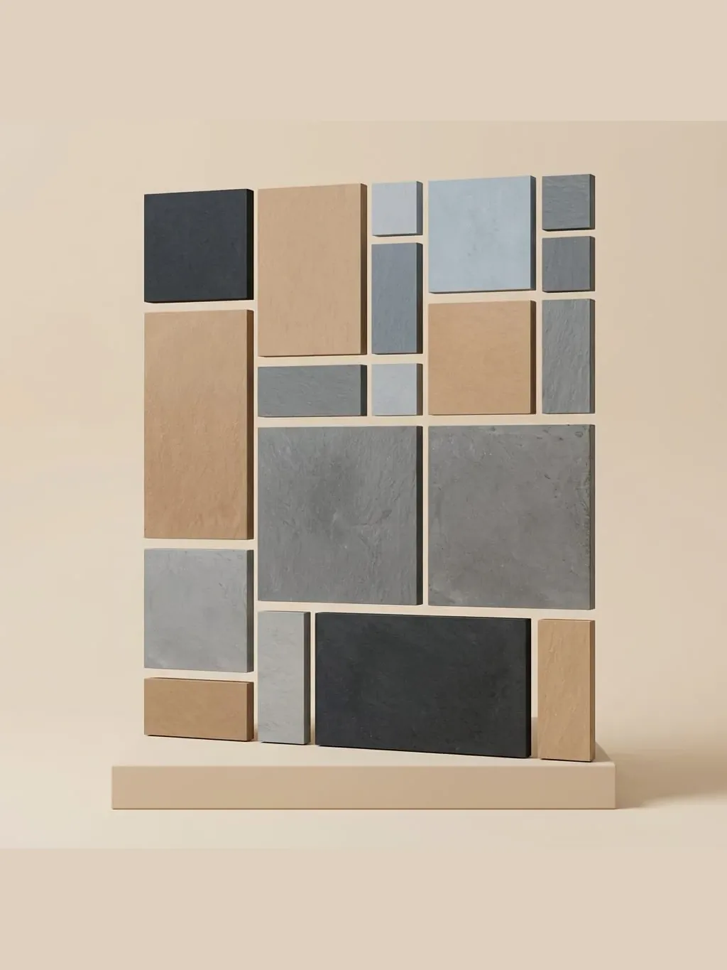 Multi-Color Modular Elevation Tiles multi color in Karachi - Shah Tuff Tiles