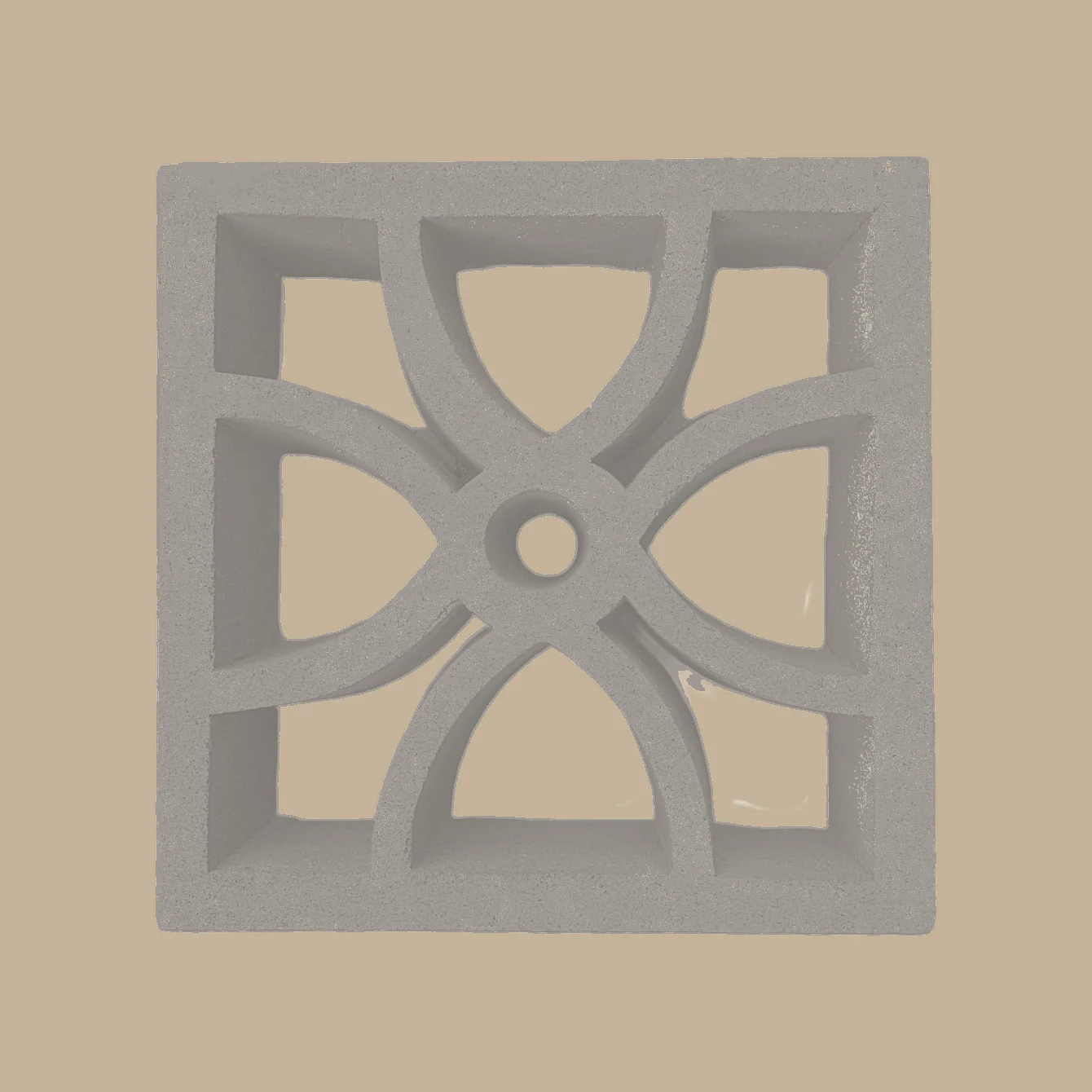 Petal Circle cement jali breeze block grey Karachi - Shah Tuff Tiles